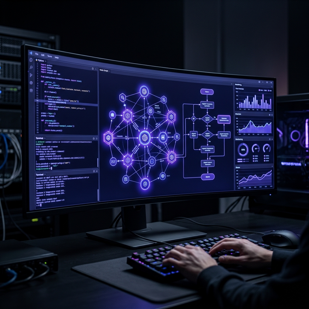 AI agent orchestration network on developer workstation